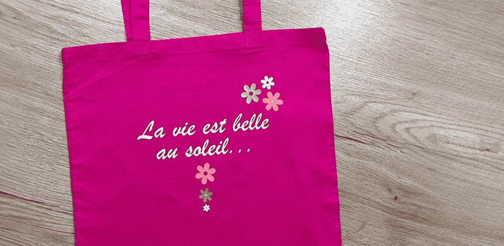 Tote bag personalizzata con stampa flock