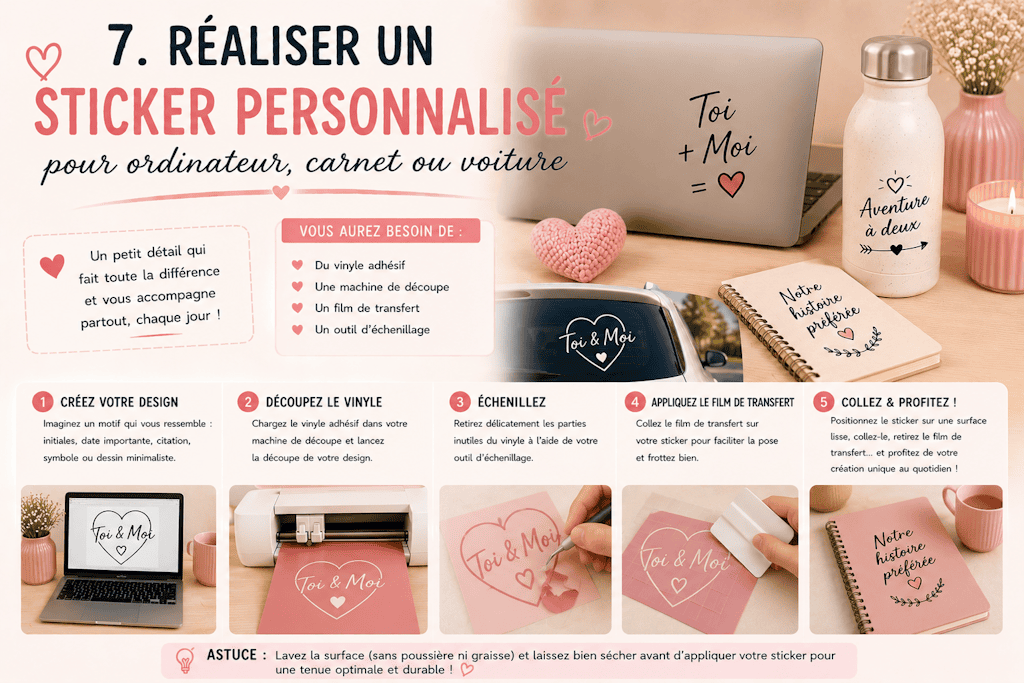 DIY-Aufkleber zum Valentinstag