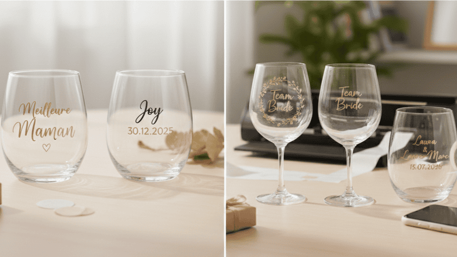 Idee, wie man ein Glas personalisiert