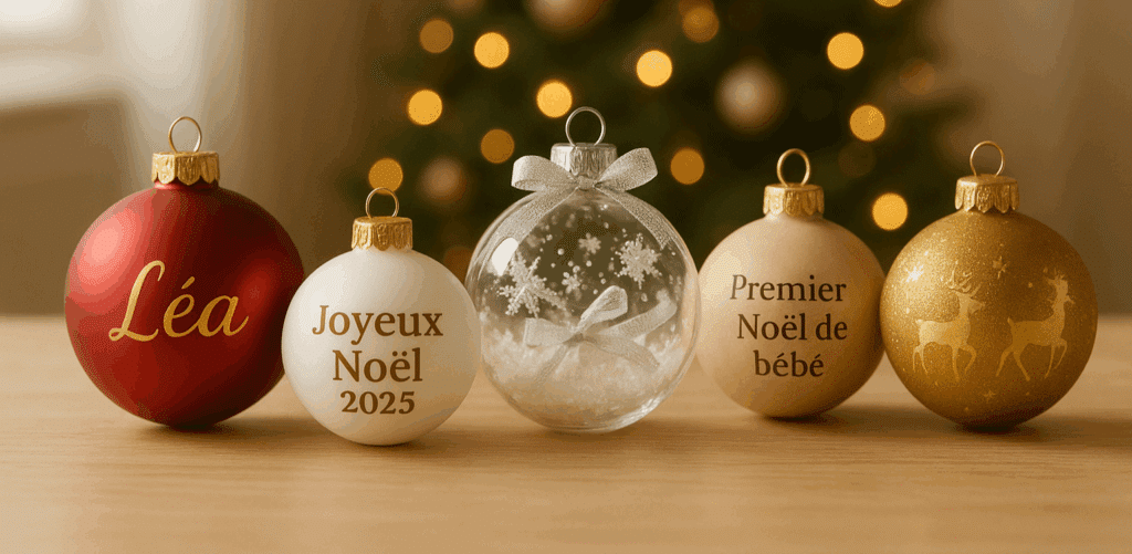 personalisiere eine weihnachtskugel
