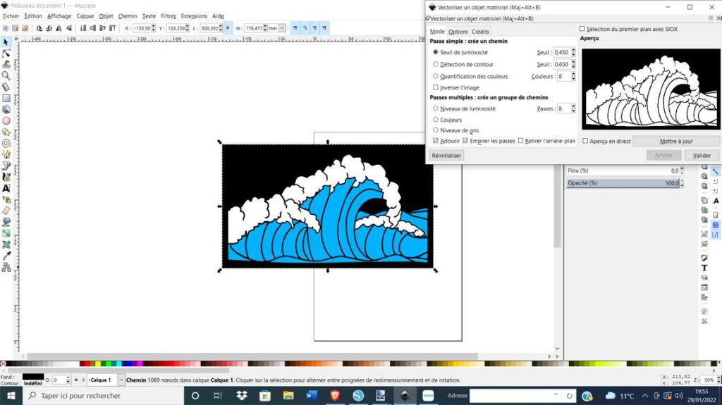 Vectorize a logo in Inkscape