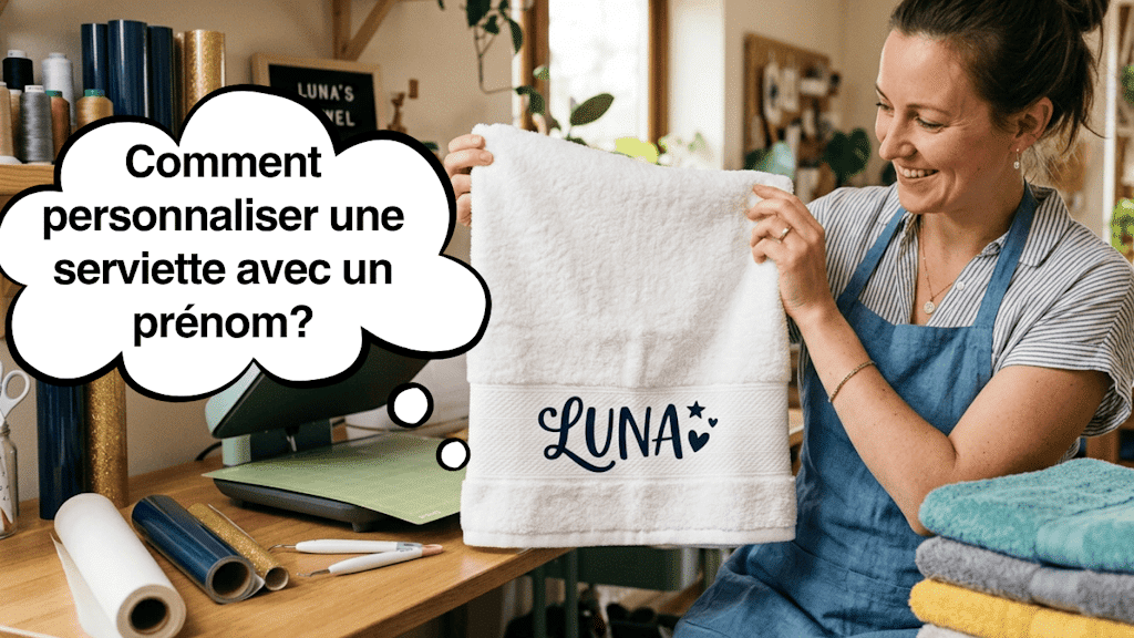 Create a personalized towel with a name, simply at home