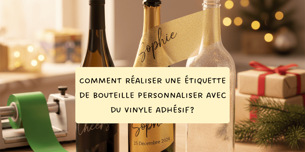 Come realizzare un'etichetta personalizzata su una bottiglia con il vinile adesivo? Il tutorial in 3 passaggi