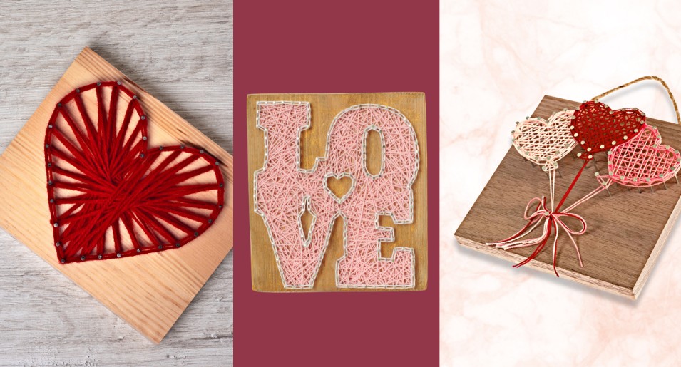 DIY String Art Valentinstag