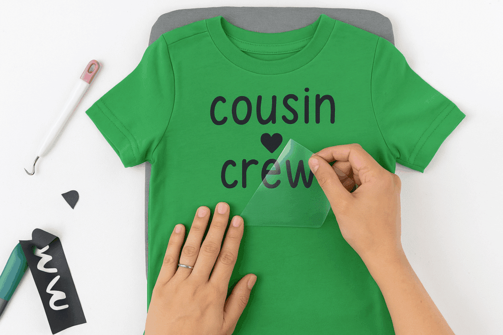 Flock printing on t-shirt