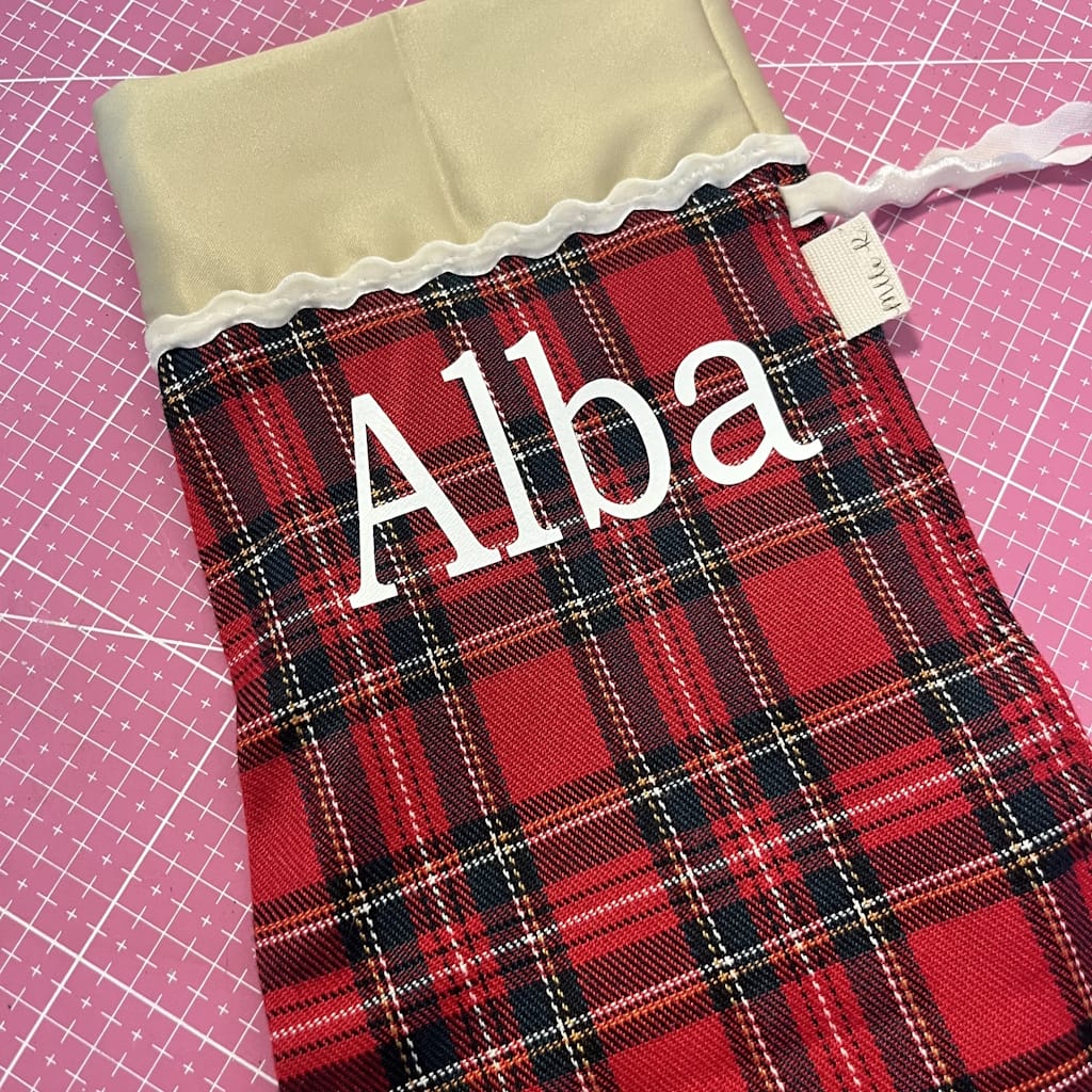 personalize a Christmas stocking