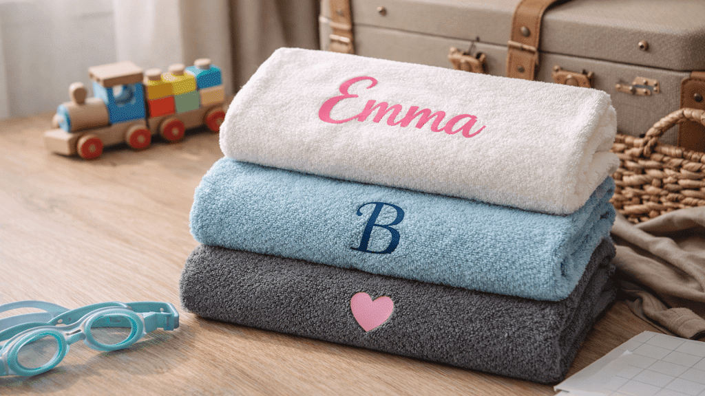 Badetuch mit Thermo-Flexfolie personalisieren