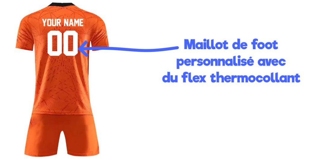Maglia da calcio in flex termoadesivo